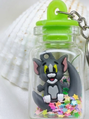 Cute Cartoon Bottle Keychain