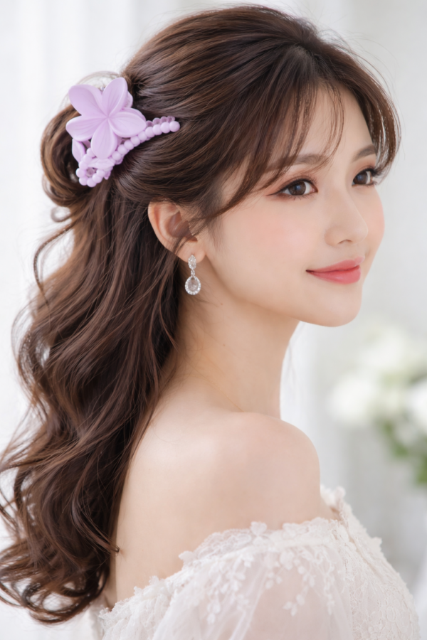 Floral Hair Claw Clip