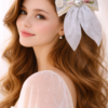 Elegant Vintage Bow Hair Clip – Floral Lace Design