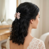Blush Bloom Floral Hair Claw Clip