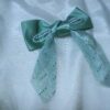 Elegant Pearl-Embellished Satin Bow