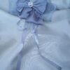 Grey Grace Heart Bow Clip