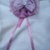 Blush Glow Heart Bow Clip