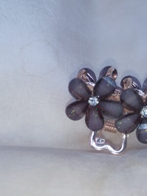 Midnight Bloom Floral Hair Clutch