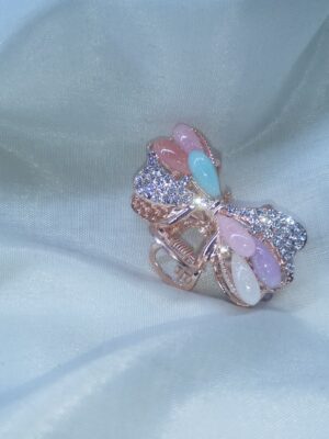 Pastel Crystal Butterfly Hair Claw Clip