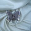 Misty Grey Butterfly Hair Claw