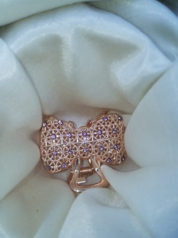 Rose Metal Stone Hair Clip
