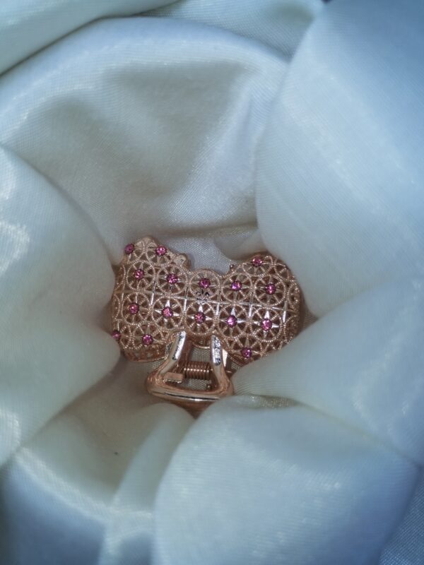 Rose Metal Stone Hair Clip