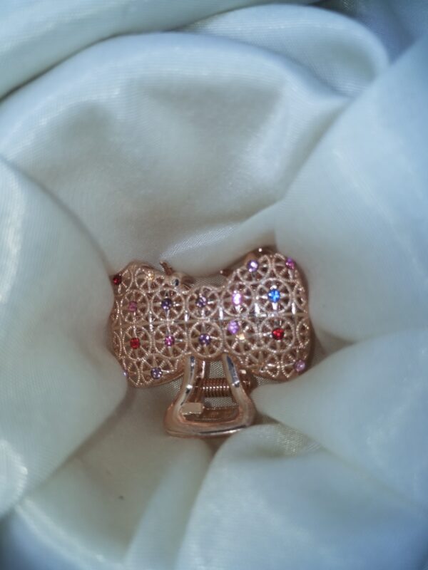 Rose Metal Stone Hair Clip