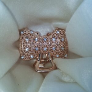 Rose Metal Stone Hair Clip