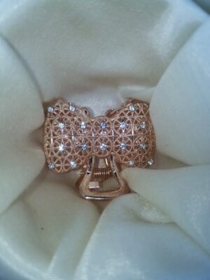 Rose Metal Stone Hair Clip