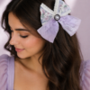 Elegant Pearl Lace Bow Hair Clip
