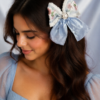 Sky Pearl Lace Bow Hair Clip