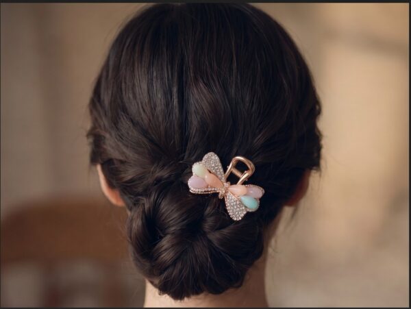 Pastel Crystal Butterfly Hair Claw Clip