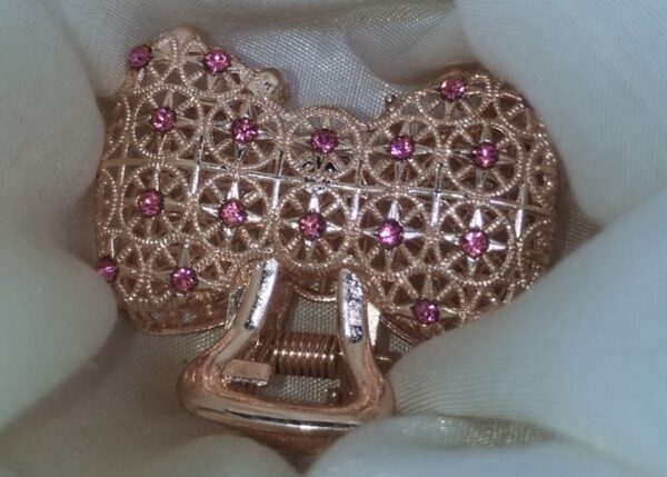 Rose Metal Stone Hair Clip