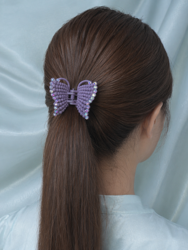 Lavender Sparkle Butterfly Hair Claw