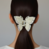 Pearl Glow Butterfly Hair Claw