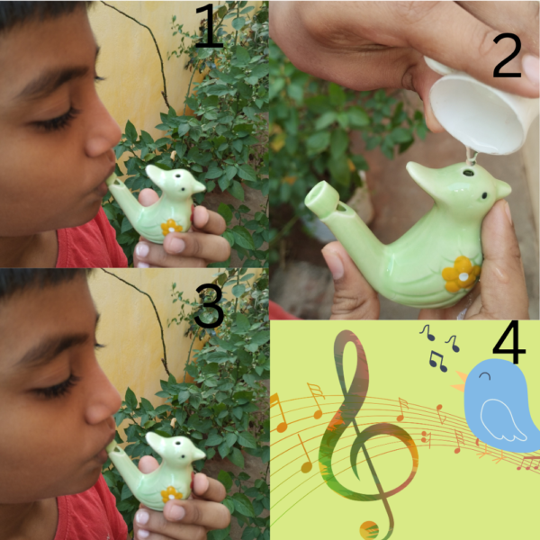 Ceramic Water Whistle Bird Toy