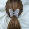 Misty Grey Butterfly Hair Claw