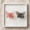 BP Drark brown with grey (1) Classic Butterfly Hair Claw Clip - 1 Pair