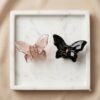 BP light brown with Black Classic Butterfly Hair Claw Clip - 1 Pair