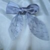 Elegant Pearl-Embellished Satin Bow - 1 Pair