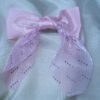 Elegant Pearl-Embellished Satin Bow -1 Pair