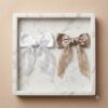 Elegant Pearl-Embellished Satin Bow - 1 Pair
