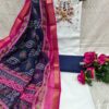 Elegant Handcrafted Embroidered Suit Material with Printed Dupatta