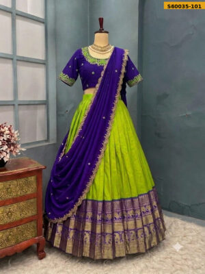 Kanjivaram silk lehenga