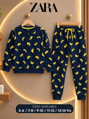 PREMIUM QUALITY ALL OVER PRINT KIDS UNISEX SWEATSHIRT & TRACK PANT