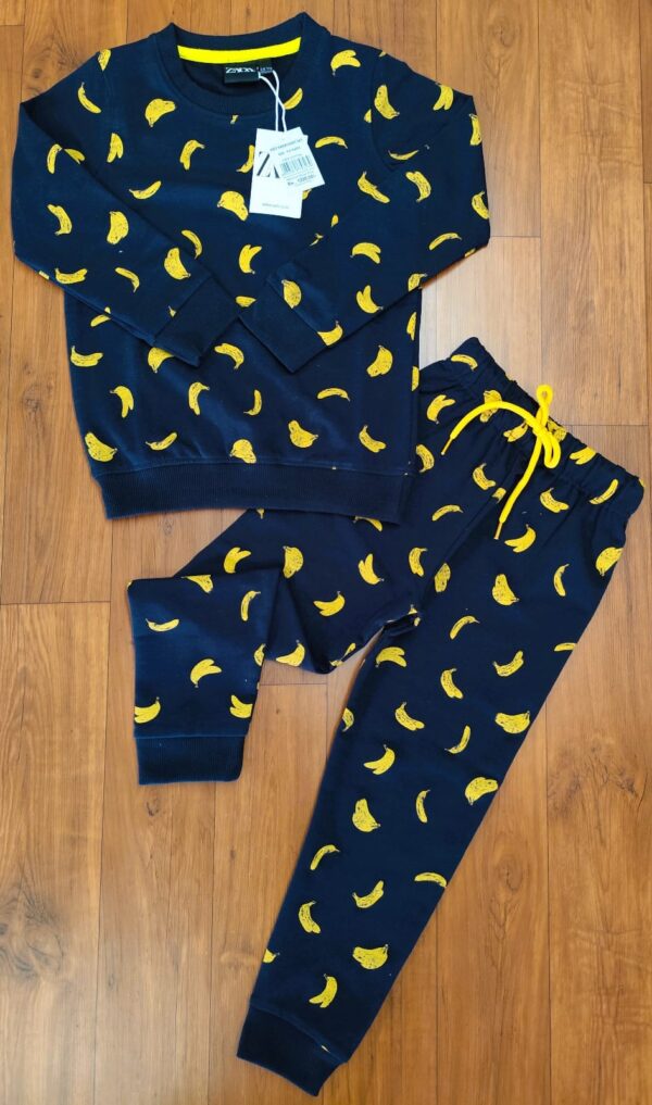 black PREMIUM QUALITY ALL OVER PRINT KIDS UNISEX SWEATSHIRT & TRACK PANT