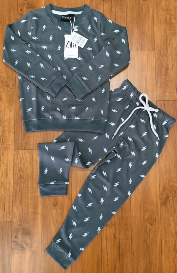 dev blue PREMIUM QUALITY ALL OVER PRINT KIDS UNISEX SWEATSHIRT & TRACK PANT