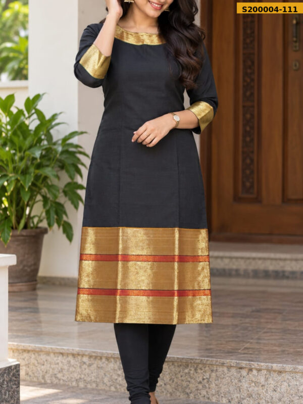 Elegant Narayanpet Cotton Kurti Material with Rich Big Border