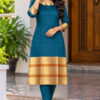 Elegant Narayanpet Cotton Kurti Material with Rich Big Border
