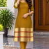 Elegant Narayanpet Cotton Kurti Material with Rich Big Border