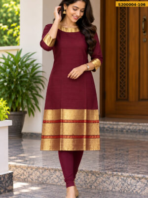 Elegant Narayanpet Cotton Kurti Material with Rich Big Border