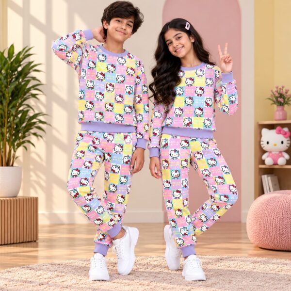 mutli colour PREMIUM QUALITY ALL OVER PRINT KIDS UNISEX SWEATSHIRT & TRACK PANT
