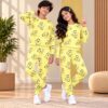 yellow PREMIUM QUALITY ALL OVER PRINT KIDS UNISEX SWEATSHIRT & TRACK PANT