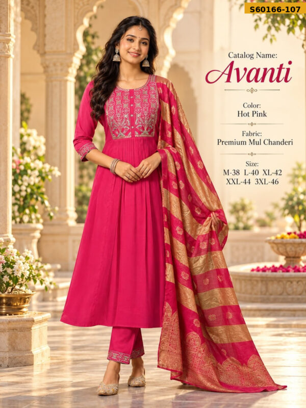 Fancy Mul Chanderi 3 Piece Set
